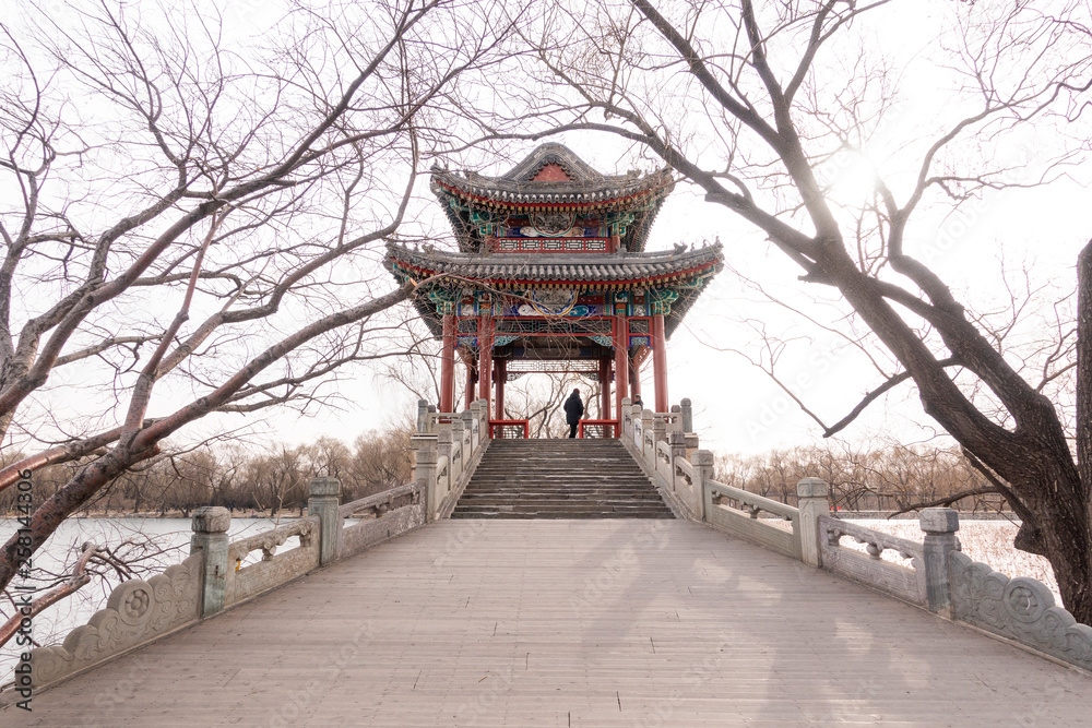 Wall mural beijing, china - december 22, 2018: summer palace in beijing