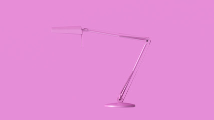 Pink Office Desk Lamp 3d illustration 3d render