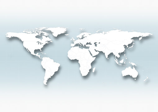 world map with europe in the centre.