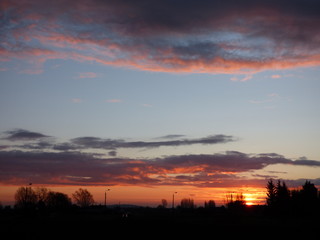 Obraz premium lever de soleil et couleur du ciel