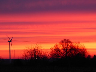 Obraz premium lever de soleil et couleur du ciel