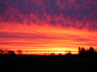 Obraz premium lever de soleil et couleur du ciel