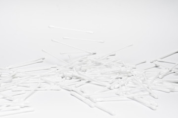 Cotton Buds isolated on white background 