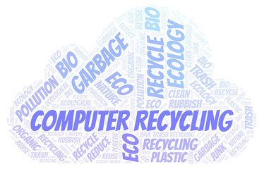 Obraz premium Computer Recycling word cloud.