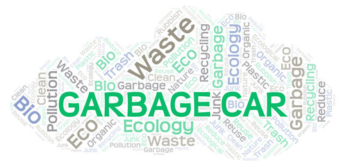 Garbage Car word cloud.