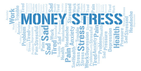 Obraz premium Money Stress word cloud.