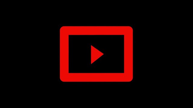 Player icon animation with black background. Icon design. Video Animation. 4K.
