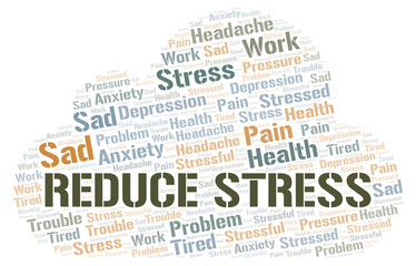 Reduce Stress word cloud.