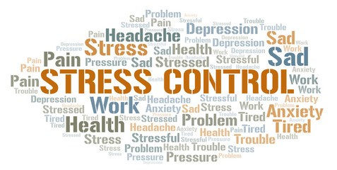 Fototapeta premium Stress Control word cloud.