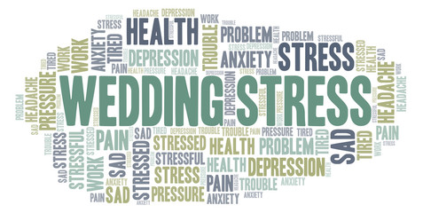 Wedding Stress word cloud.