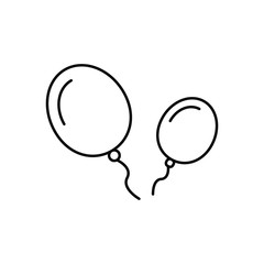 balloon balloons couple two gelium oval ellipse circle line icon