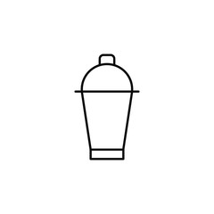 Sport shaker bottle line icon