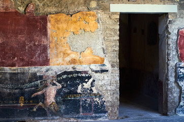 Centaur painted on the wall of an ancient house in Pompeii