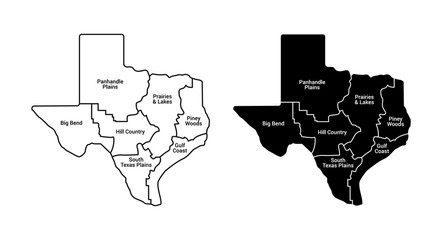 Texas state map - Vector