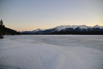 Fototapeta na wymiar Frozen Pyramid Lake