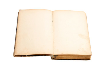 Old book isolated on white background.