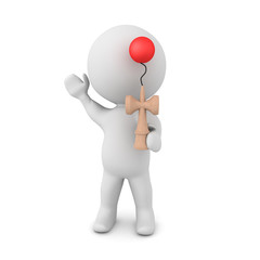  3D Character with kendama toy