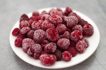 raspberry on a plate