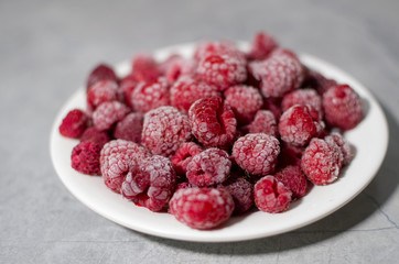 raspberry on a plate