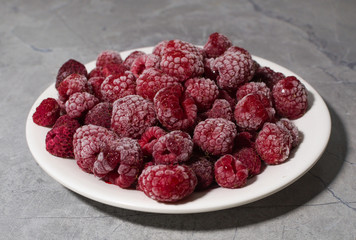 raspberry on a plate