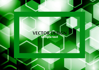 Abstract future technology business background with hexagon pattern, shine and place for your content. Vector illustration - Vector graphics