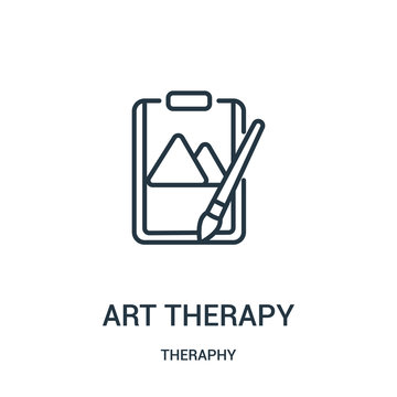 Art Therapy Icon Vector From Theraphy Collection. Thin Line Art Therapy Outline Icon Vector Illustration.