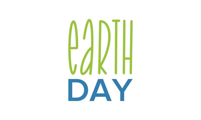 Earth Day handwritten lettering for greeting card, poster, banner, postcard. International anniversary holiday. Celebrated worldwide in April 22. Vector illustration