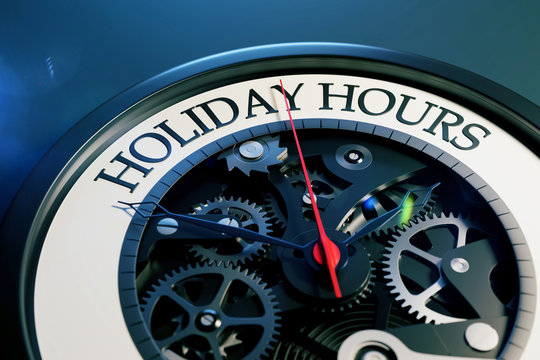 3D Illustration holiday hours