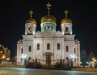 Fototapeta na wymiar Pyatigorsk , Russia - January 04.2019: Spassky Cathedral of Pyatigorsk