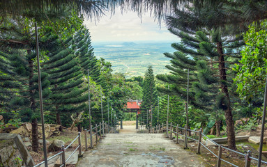 View from Ta Cu mountain, Binh Thuan province, Vietnam.