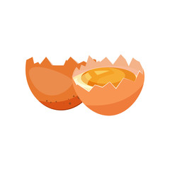 Egg shells illustration. Eating, morning, breakfast. Food concept. Vector illustration can be used for topics like supermarket, natural food, farm