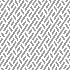 Vector seamless texture. Modern geometric background. Monochrome repeating pattern with intersecting stripes.
