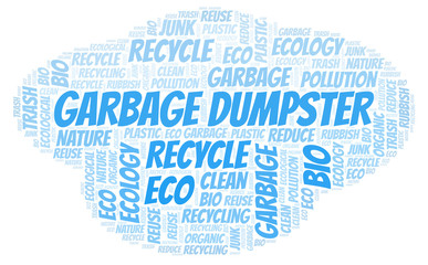 Fototapeta premium Garbage Dumpster word cloud.