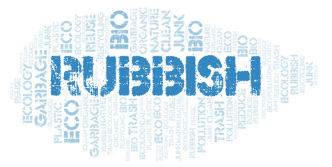 Fototapeta premium Rubbish word cloud.