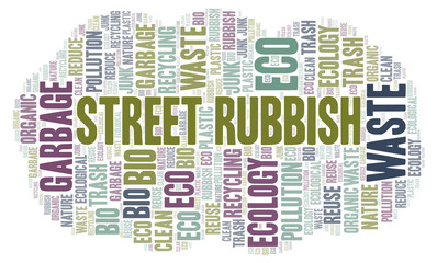 Obraz premium Street Rubbish word cloud.