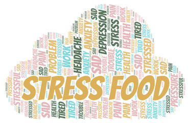 Obraz premium Stress Food word cloud.