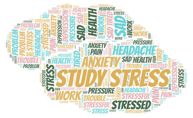 Obraz premium Study Stress word cloud.
