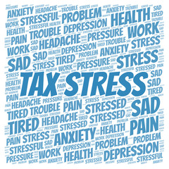 Tax Stress word cloud.