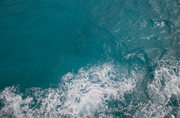 aerial view of the caribbean sea