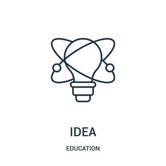 idea icon vector from education collection. Thin line idea outline icon vector illustration. © MacroOne