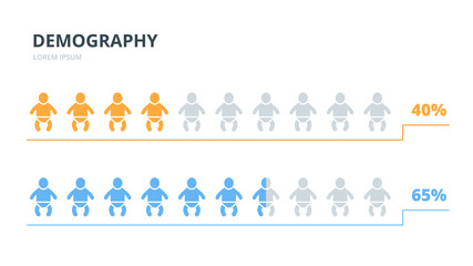 Infographics elements babies girl boy