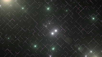 Abstract business science or technology background with empty space for text. Copy space. Close up. Colorful blicks on grid background.