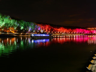 Obraz premium Ship at night