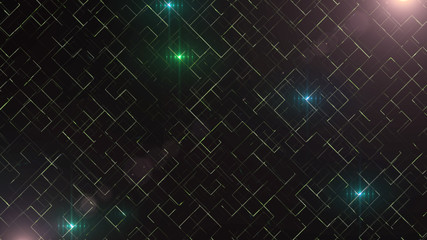 Abstract business science or technology background with empty space for text. Copy space. Close up. Colorful blicks on grid background.