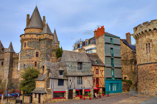The old town of Vitré, Brittany, France