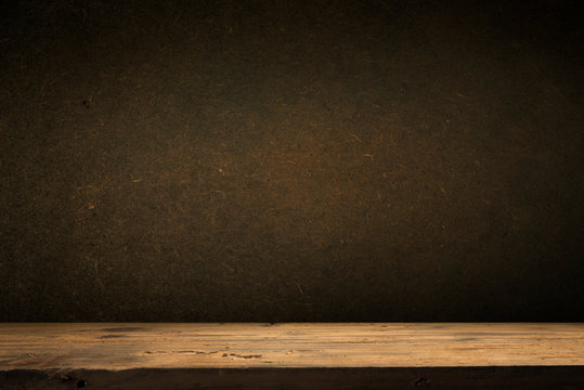 background of barrel and worn old table of wood