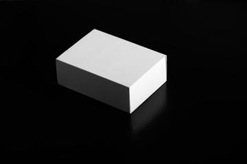 white box on a black background. carton moving box