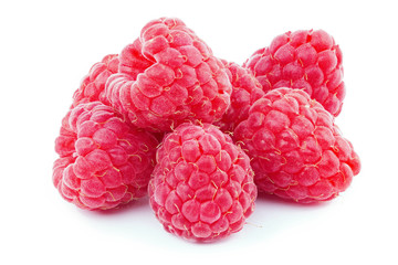 a bunch of fresh raspberries