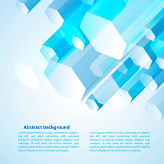 Fototapeta premium Blue cristal. Vector illustration for your business presentation