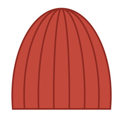 Red hat flat illustration on white